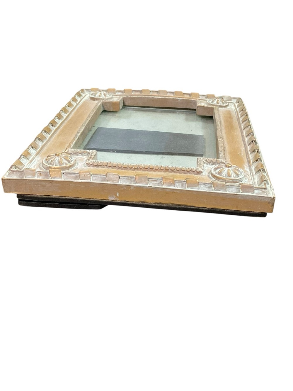 Vintage Style Gold Silver Tone Ornate 4x6 Picture Frame Floral Geometric - Picture 7 of 7